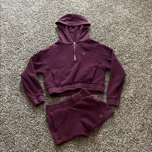 Purple Limited too Hooded Sweatshirt and Shorts Set